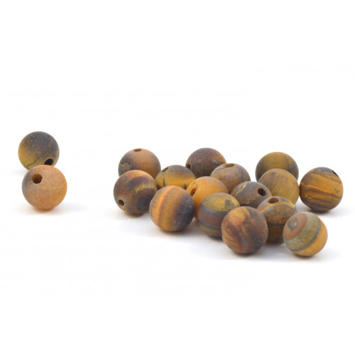 Round bead 6mm frosted tiger eye